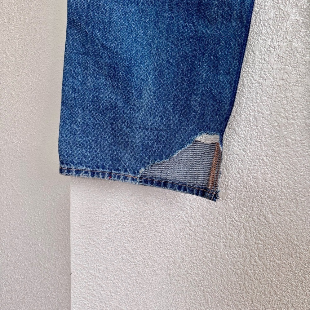 AMERICAN EAGLE SUPER HIGH WAISTED BAGGY STRAIGHT JEAN - Picture 9 of 11